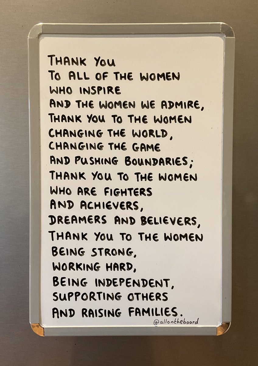 Today is International Women’s Day. Thank you to all of the women in our lives making the world a better place. #InternationalWomensDay