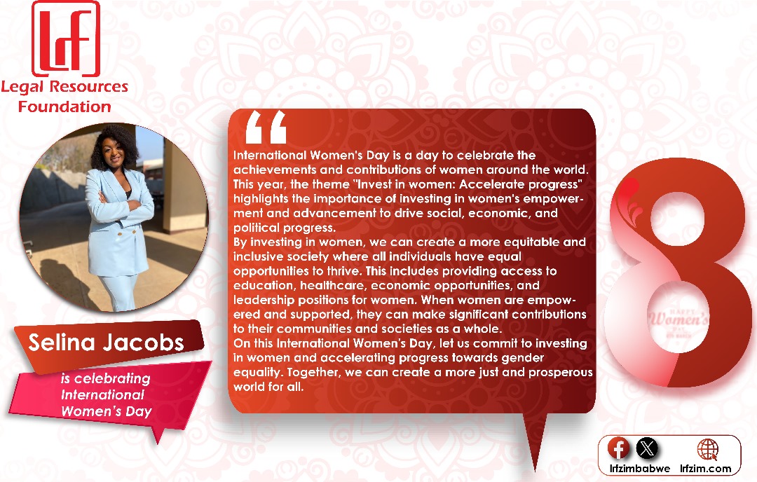LRFZimbabwe's tweet image. Happy International Women&apos;s Day from Selina Jacob, LRF Masvingo #InvestInWomen #AcceleratingProgress