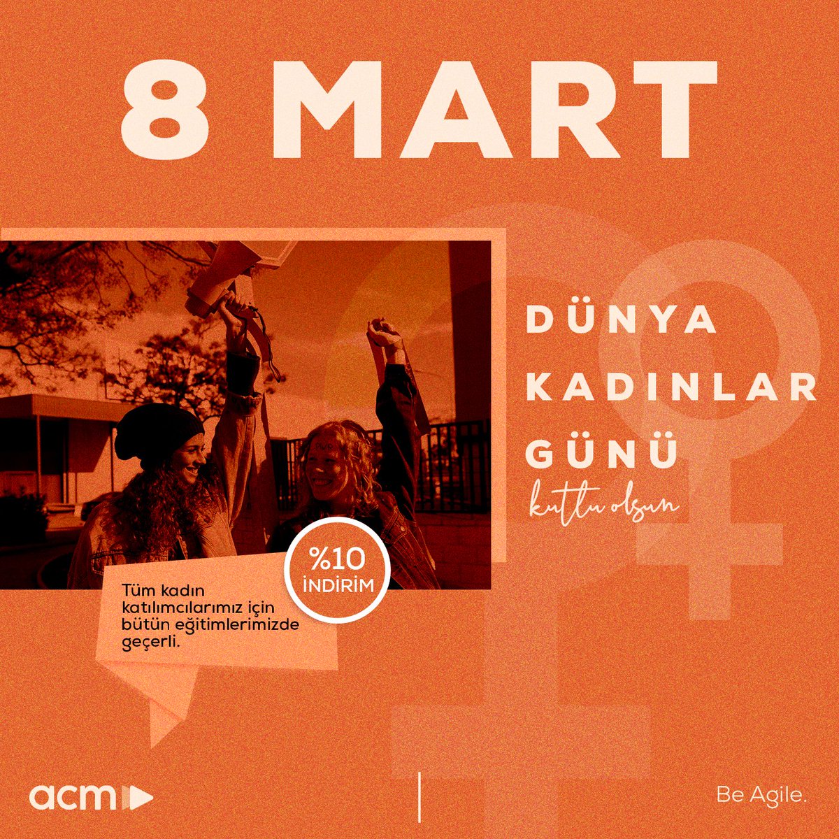 Çalışan, üreten ve emek veren kadınlarımızın 8 Mart Dünya Kadınlar Günü kutlu olsun! 💐

Kadınlar Günü’ne özel Mart ayı boyunca kadın katılımcılarımıza tüm eğitimlerimizde %10 indirim uyguluyoruz. 💫

#acmagile #agile #8mart #8martdünyakadınlargünü