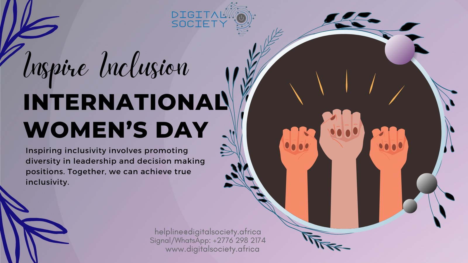 Digital Society Africa on X: DSA joins the world in celebrating International  Women's Day and the contribution of women activists to human rights and  inclusion. Their work strengthens communities both on and