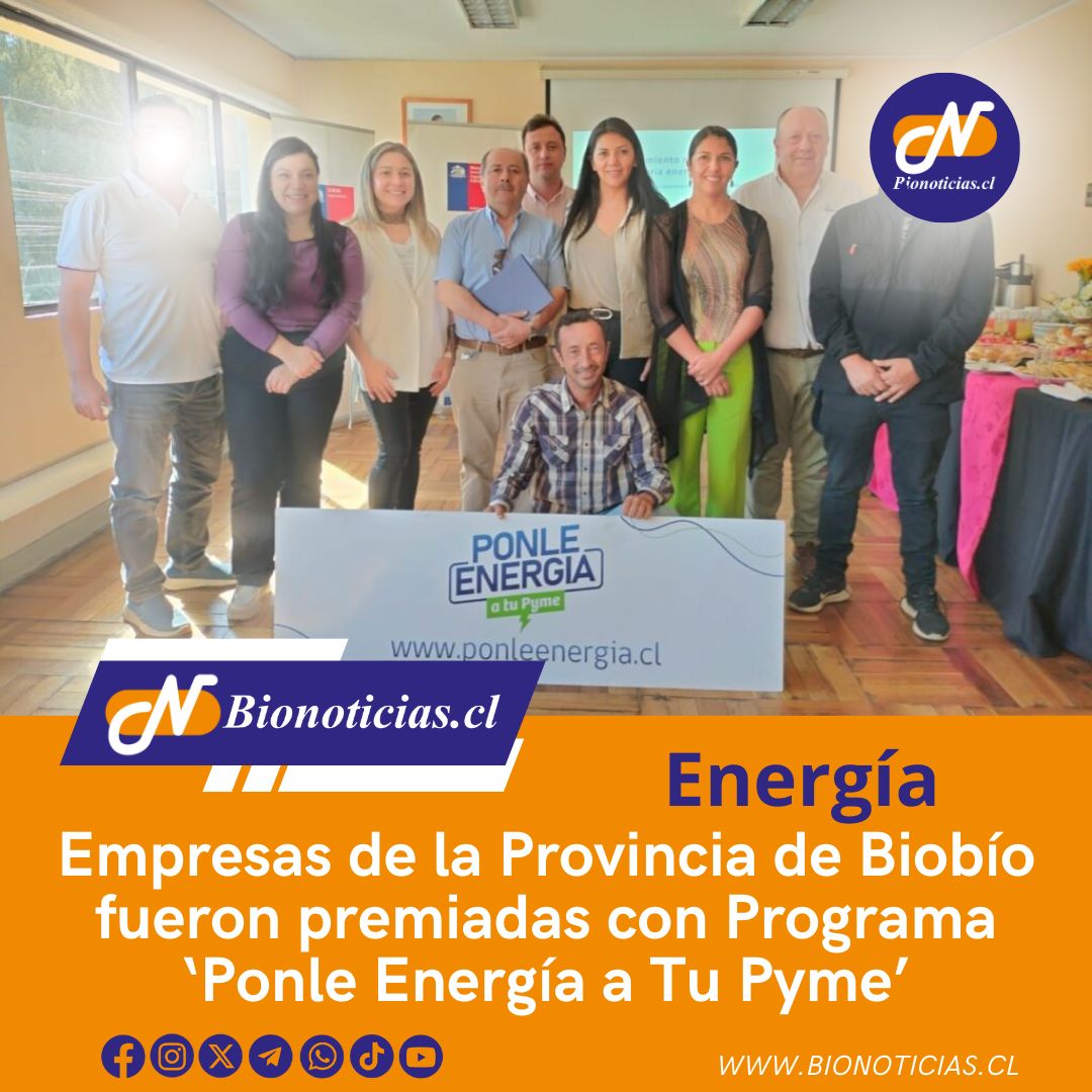 CHANDIAFER's tweet photo. Empresas de la Provincia de Biobío fueron premiadas con Programa ‘Ponle Energía a Tu Pyme’
https://t.co/QPpGmt96Ij a través de @Bionoticiascl
#BiobíoEmprende #PremioPYME #EnergíaRenovable #DesarrolloEmpresarial #ProvinciaBiobío https://t.co/XVWxvQB3bM