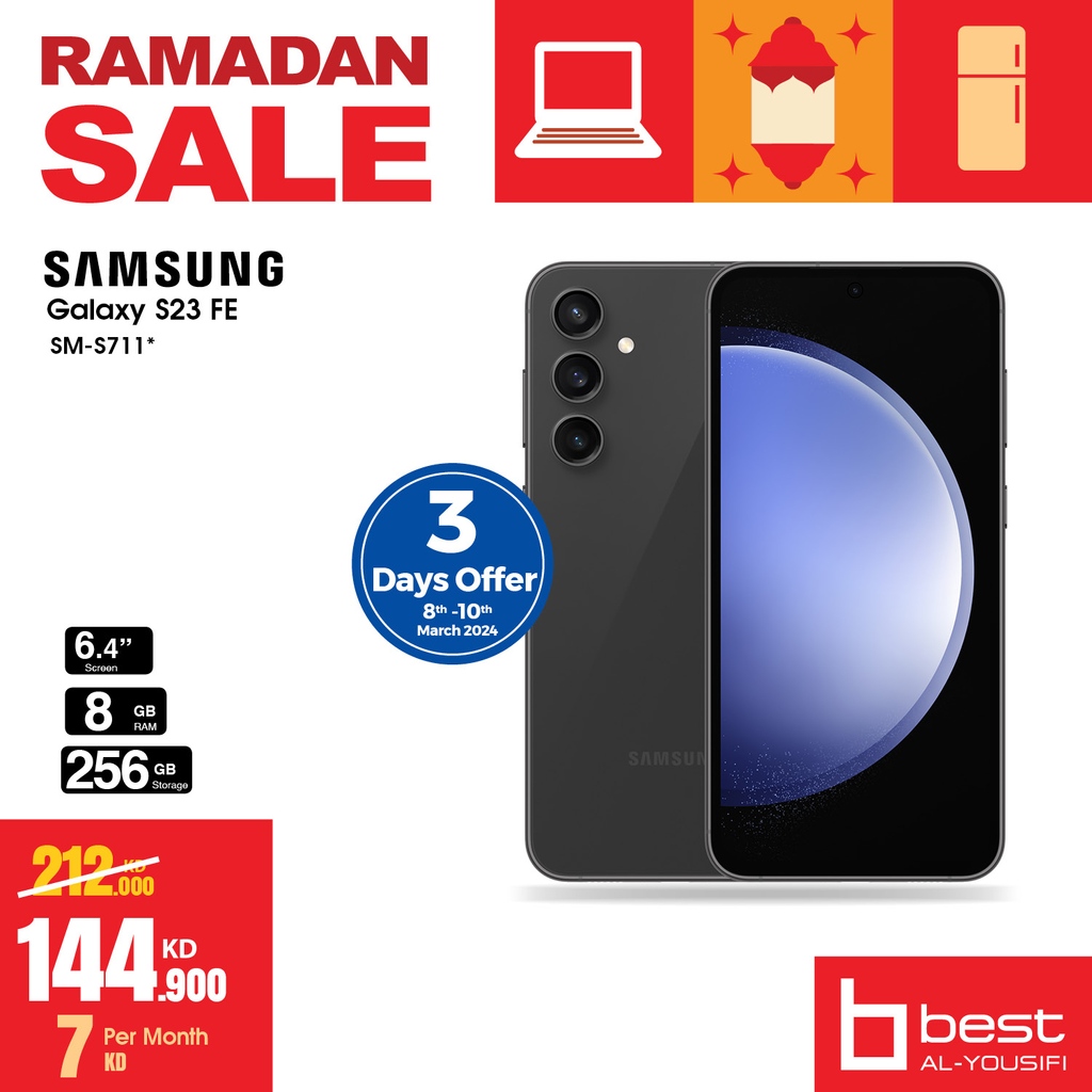 BestAlYousifi's tweet image. اكتشف العرض الأمثل مع سامسونج اس 23 اف اي 256 جيجا. متاح الآن للدفع بطريقتك نقدًا أو بالتقسيط السهل من خلال المعارض والاونلاين.🤩⁠
⁠
Order Now: bit.ly/435fPe0
#Bestalyousifi #SamsungS23fe