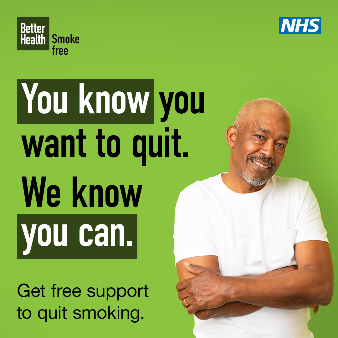 Getting expert support from your local stop smoking services means you’re three times as likely to quit for good. You can quit smoking this No Smoking Day – Wednesday 13 March with our partners over at gloji smoke free. gloji.co.uk/smoke-free-sig…