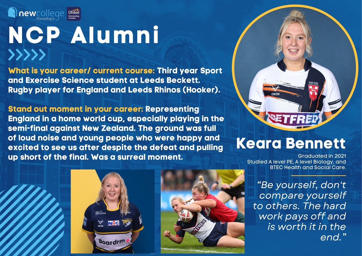 ncpontefract's tweet photo. Today is International Women's Day! To celebrate, we asked some of our alumni to tell us a bit about what they've been up to since graduating from New College! Have a read of the case studies to learn about these inspirational women 🤩
#IWD2024 #InspireInclusion https://t.co/XPPxFFDn9W
