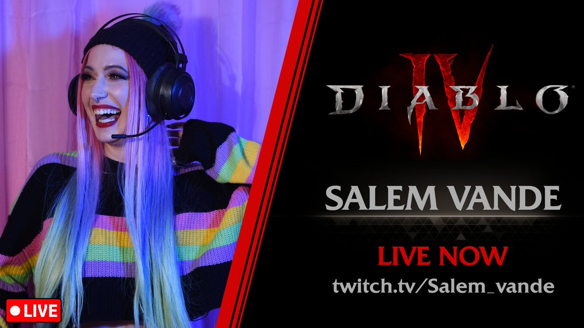 We will hit 100 tonight!
Giving away accelerated season passes in stream tonight thanks to @Blizzard_ANZ, be there to win them!
Find me over on #twitch /Salem_vande.
#diabloIV #diablo4 #DiabloANZ #gamrgirl #girlgamer #giveaway #seasonpass #season3 #BlizzardANZ