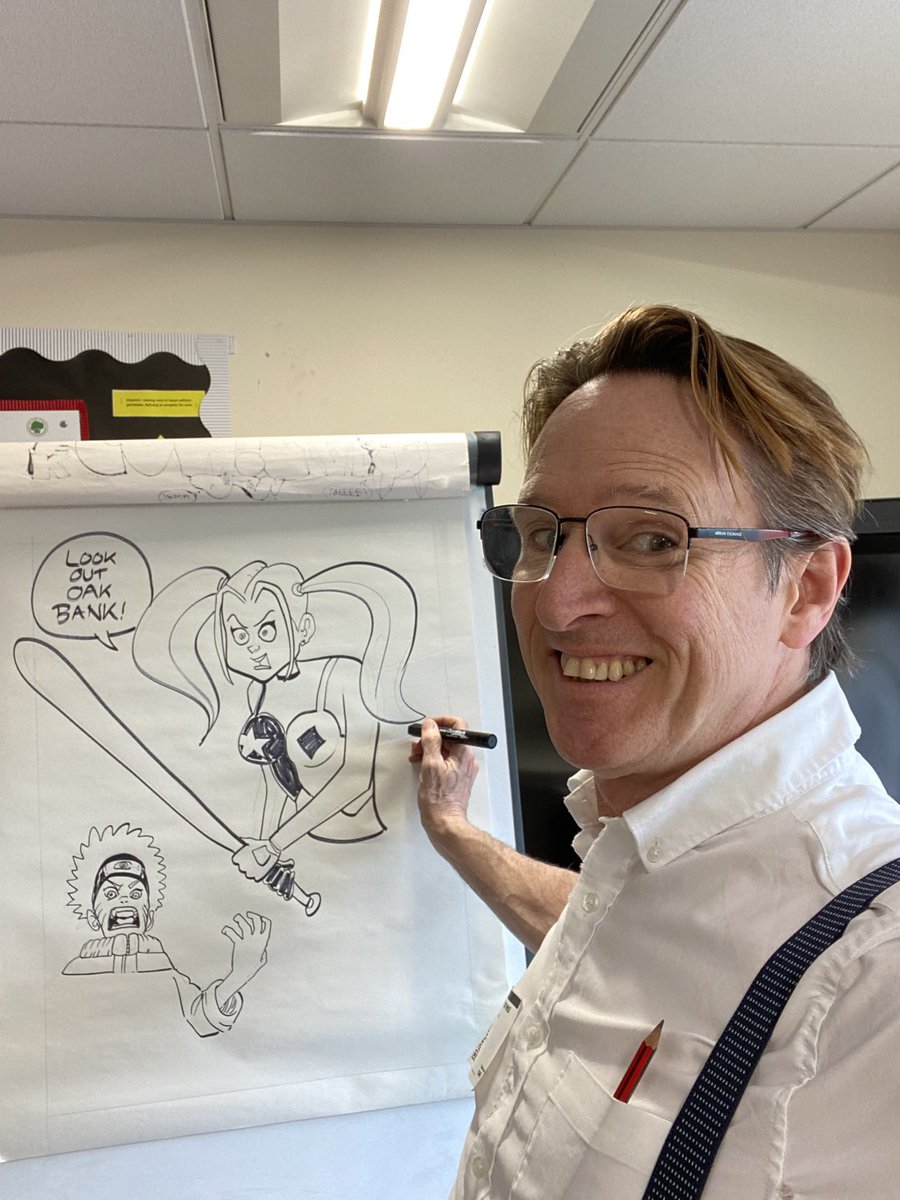 KevFComicArtist's tweet image. Flipchart taking shape at ⁦@OakBankSchool⁩ in Leighton Buzzard for todays Comic Art Masterclass day

#worldbookday #worldbookweek #graphicnovel