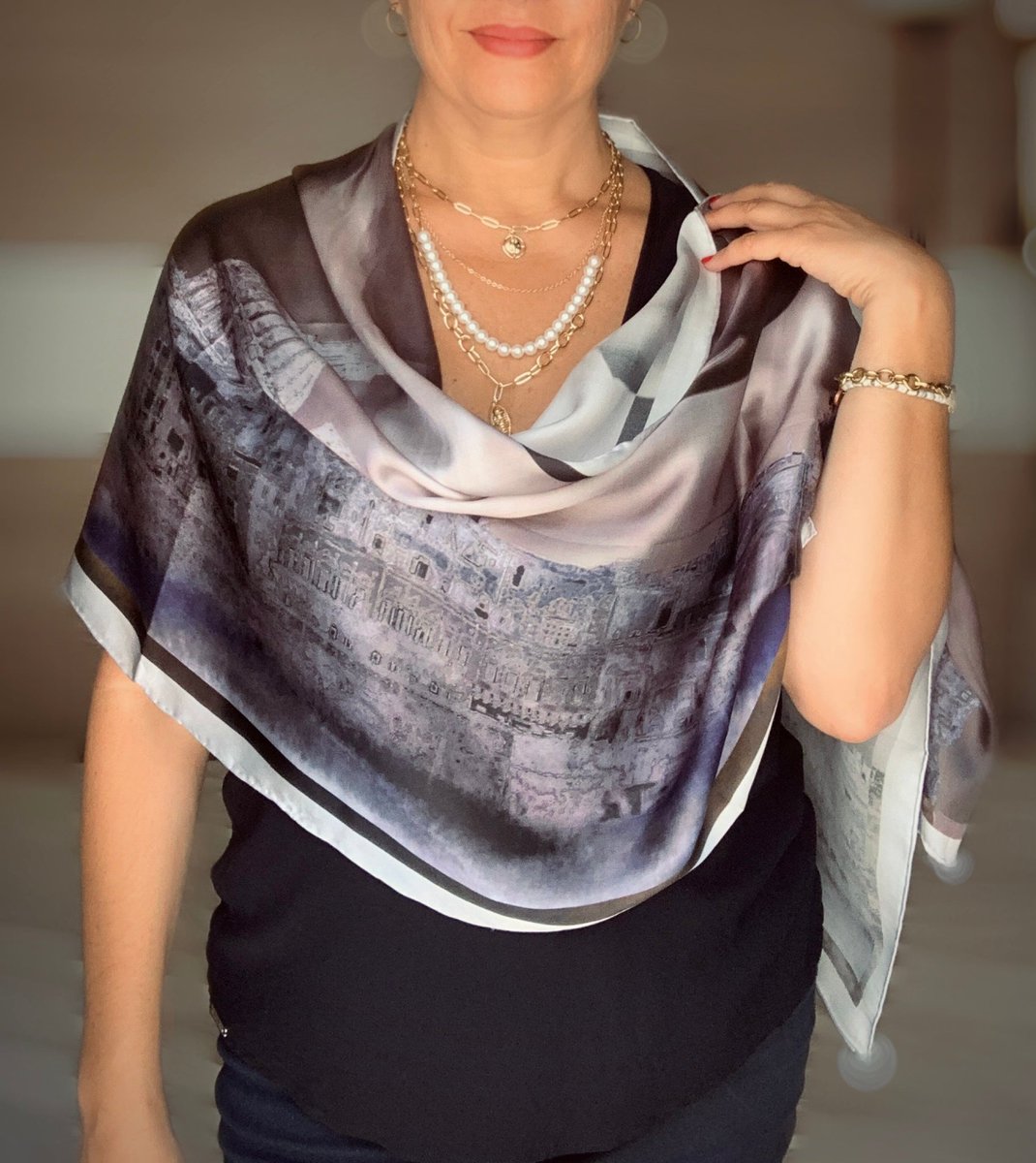 LegendsdreamsD's tweet photo. Valletta skyline Warm Embrace 
Pure Silk Scarf with hand sewn edges
€47 Free shipping Malta &amp; Gozo
Gift packaging included. https://t.co/eJcJlykMZB