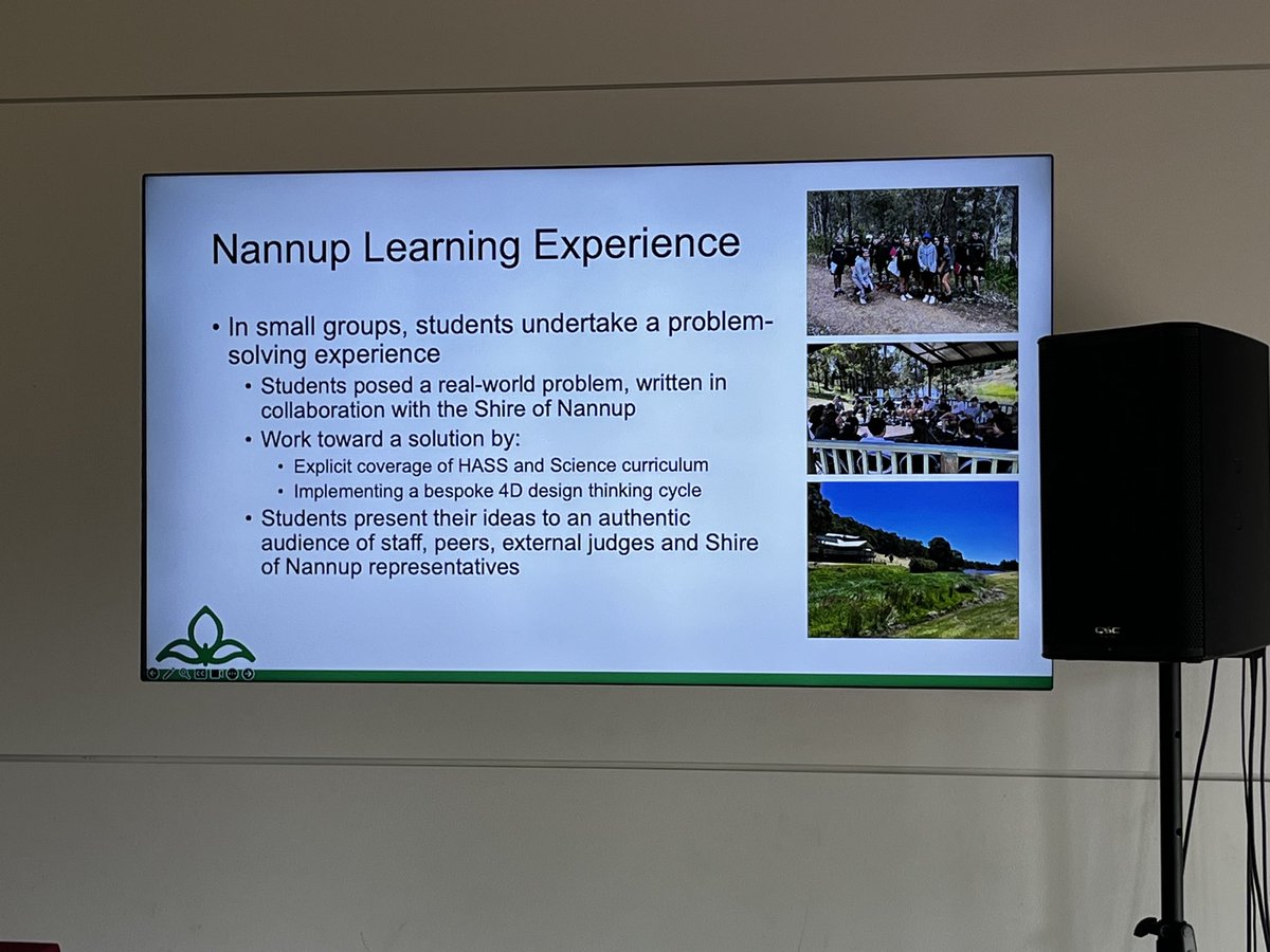 Krystal Skelin, Deputy Principal Servite College shares the innovation journey around the school’s Year 9 Nannup Learning Program. Students spend time in Nannup every year on design thinking challenges related to the environmental issues facing the Shire of Nannup @ACELWA