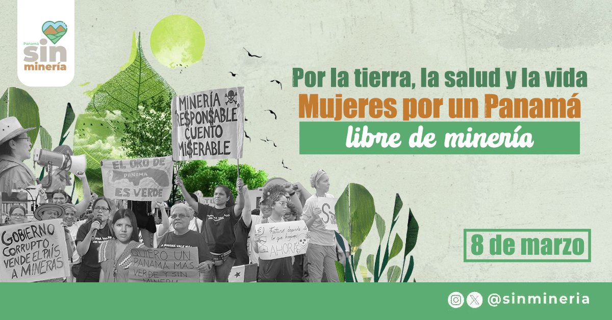 ciampanama's tweet photo. Reconocemos el trabajo y las luchas sociales de todas las mujeres, y por todos los retos e inequidades a superar conminamos a respaldar la Marcha del #8MPanama Viernes 8 de marzo. 
Saliendo a las 3:30PM de Parque Porras
Hacia Anfiteatro de Cinta Costera. https://t.co/W04Ki2rIna