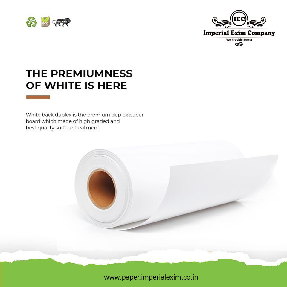 EximCompany's tweet image. Imperial Paper LLP
 info@imperialexim.co.in
Duplex Paper Board
White Back &amp;amp; Grey Back
LWC &amp;amp; HWC
200 To 450 GSM
#duplex #duplexpaper #duplexpaperboard #whitepaper #paperboard #paper #paperproducts #whitepaper #whitepaperbag