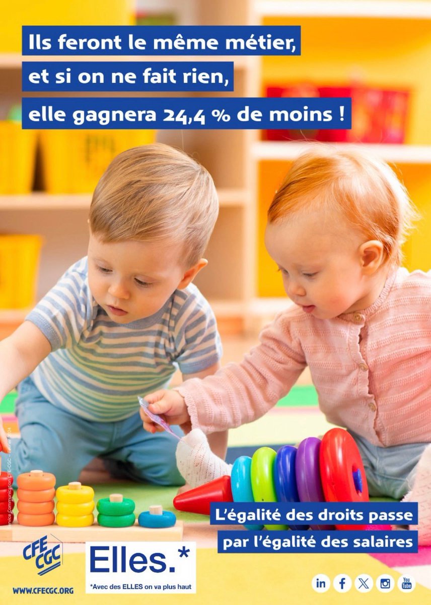 En qualité de secrétaire national <a href="/CFECGC/">CFE-CGC</a> et Président de l'<a href="/Agefiph_/">Agefiph</a> je milite au quotidien pour l'égalité des chances.

Aujourd'hui le #8mars : exigeons l’égalité professionnelle entre les femmes et les hommes.

Activons le progrès ensemble !

<a href="/fhommeril/">François Hommeril</a> 
<a href="/auroreberge/">Aurore Bergé</a>