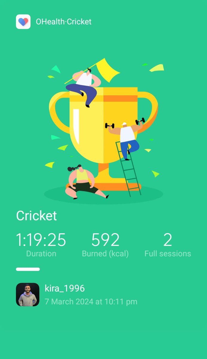kira____1996's tweet photo. From fracture to field! 🏏 

After three months of bed rest and being homebound, I'm back in action and ready to play cricket like never before.Big shoutout to my #OnePlusWatch2 for keeping me on track during my recovery! #MovewithOnePlus https://t.co/eLHP3nKTBB