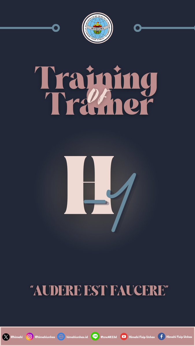 [COMING SOON] Hello, HI-Mates! Satu hari lagi akan dilaksanakan Training of Trainer sebagai bekal pengetahuan mengenai kaderisasi. Think Globally, Act Locally!
