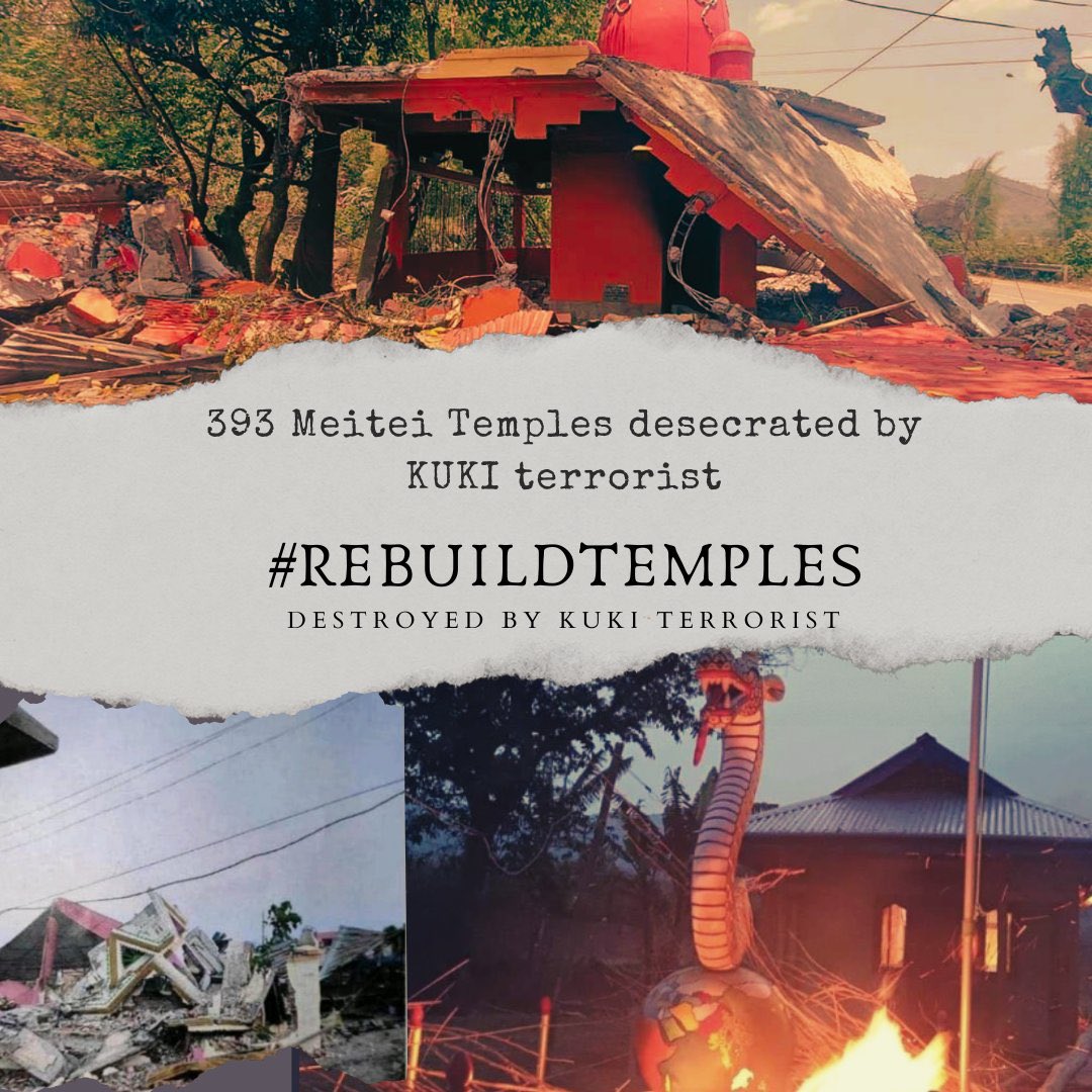 On this special day of Maha Shivratri ! Remembering the Shiv Temple destroyed by Kuki Militants. Join in supporting the reconstruction, not just of structures but of lives and communities. #RebuildTemples #Stand4Manipur #Manipurfightsback