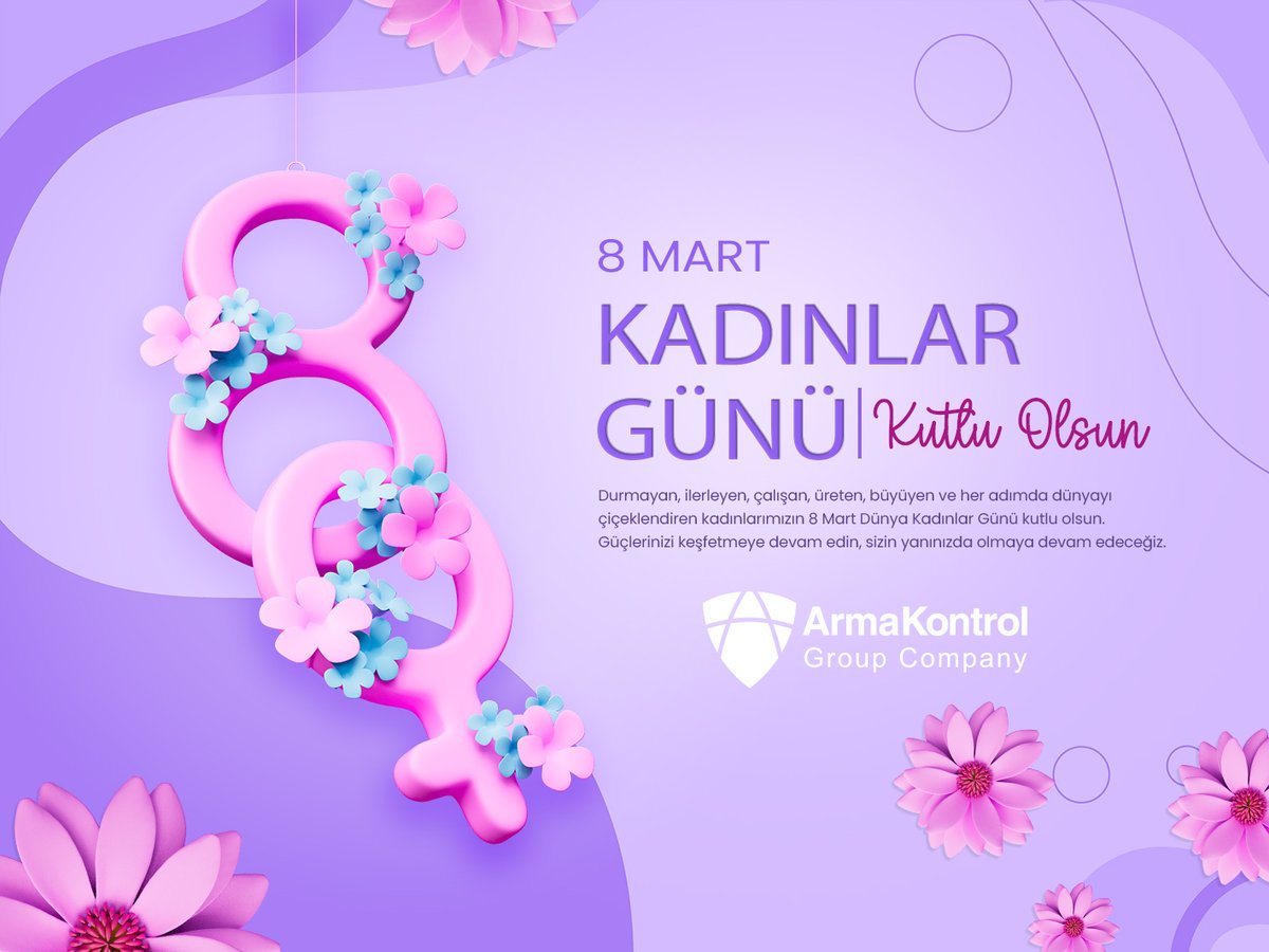Durmayan, ilerleyen, çalışan, üreten, büyüyen ve her adımda dünyayı çiçeklendiren kadınlarımızın 8 Mart Dünya Kadınlar Günü kutlu olsun.
Güçlerinizi keşfetmeye devam edin, sizin yanınızda olmaya devam edeceğiz.
#dunyakadinlargunu #kadinlargunu #womansday  #armakontrol