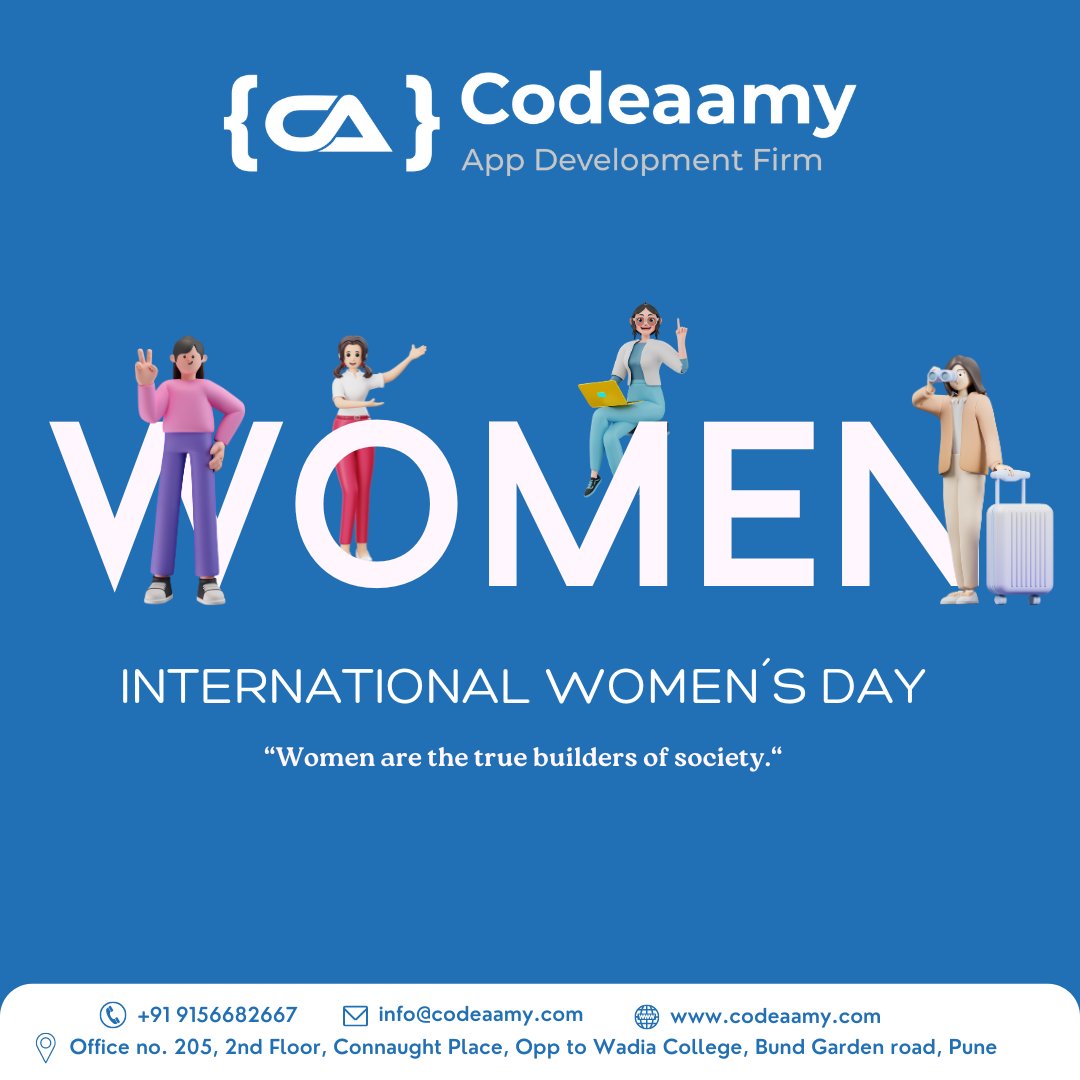 codeaamy's tweet image. Empowering women in tech and entrepreneurship! 💪👩💻 Codeaamy celebrates #InternationalWomensDay by championing the brilliance of women in the tech world. #WomenInTech #Entrepreneurship #CodeaamyEmpowers