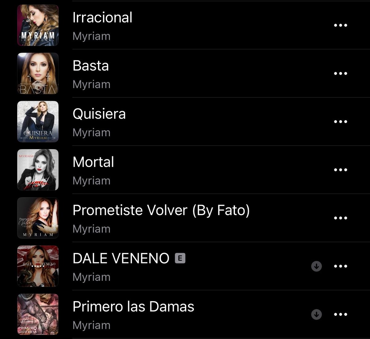 Ahí va quedando el disco @MyriamMonteCruz acabo de agregar lo más nuevo: “Primero las Damas” ya disponible en @iTunes