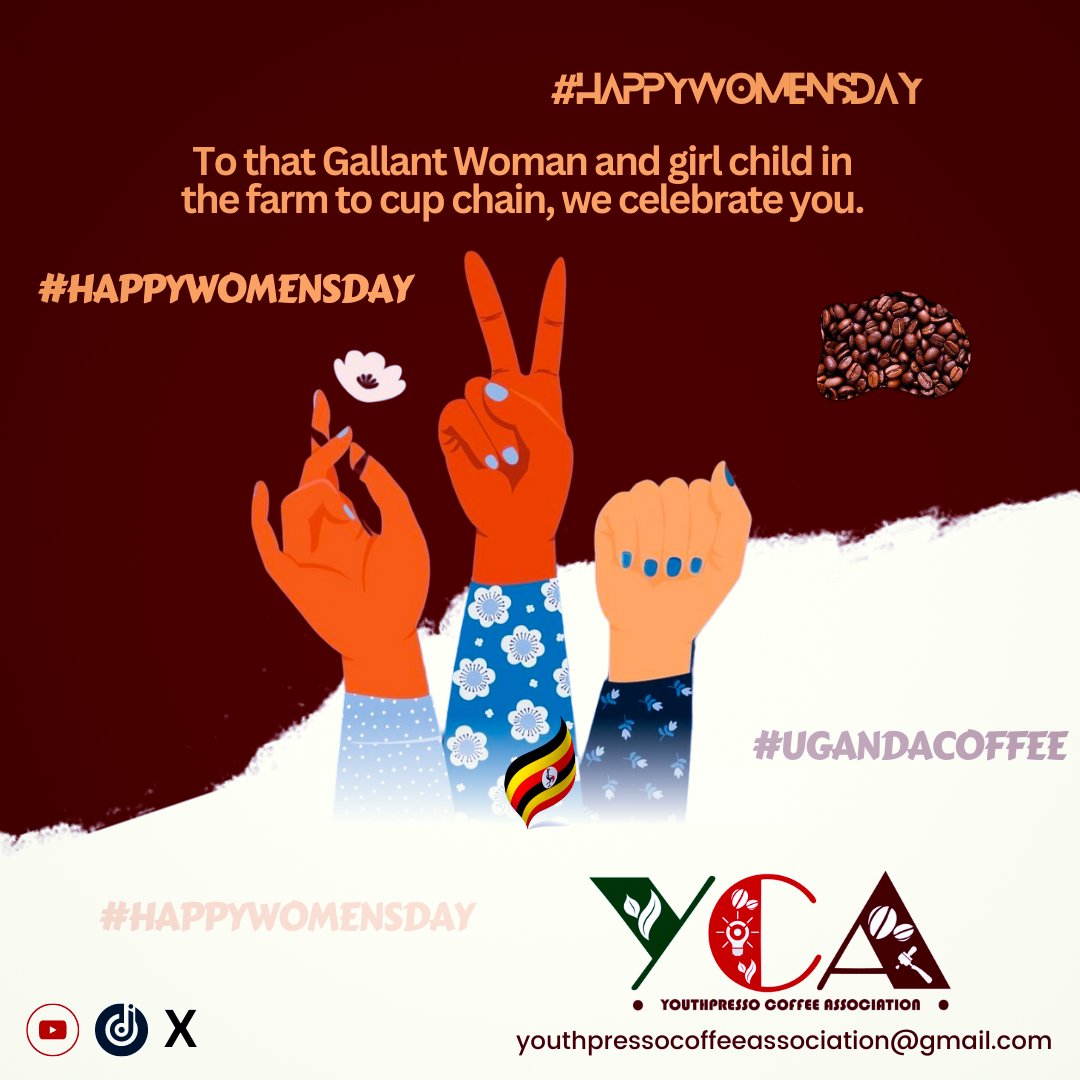 Youths_CoffeeUg's tweet photo. Inspire inclusion: This year's theme for the international Women's Day, We celebrate that Gallant #Woman and #Girlchild in the #Farm2Cup Value chain, we appreciate your contribution and role towards this beautiful cause of #UgandaCoffee #InternationalWomensDay #EternalSunshine https://t.co/Ra4kPFm1BT