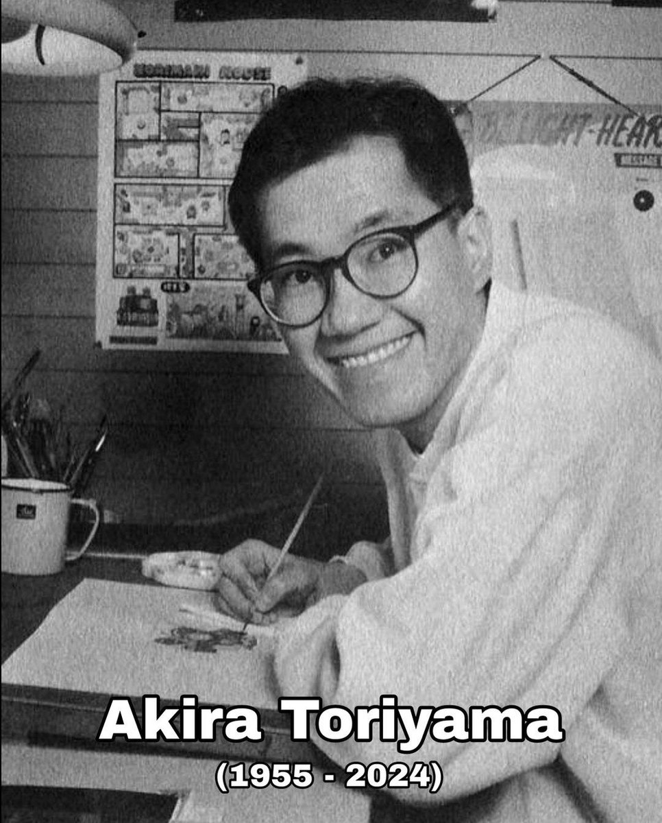 Que descanse en paz uno de mis ídolos en el dibujo 😔 Siempre recordaré esos buenos momentos en caricaturas como el Dr. Slump, Dragon Ball y en los videojuegos como Dragon Quest, Chrono Trigger y Blue Dragon 🤍
#AkiraToriyama4Ever