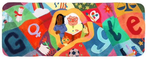 GoogleDoodles's tweet photo. Today's #IWD #GoogleDoodle sews stories of resilience into a powerful patchwork to celebrate the progress that women have made by working together → https://t.co/d4q9wrMpRI https://t.co/4lzelgxVbK