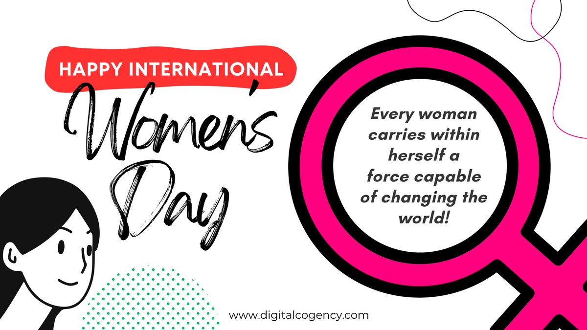 DCogency's tweet photo. Happy International Women's Day 2024! 

#WomensDay #WomensDay2024 #womenentrepreneurs #womaninbizhour #DigitalCogency https://t.co/6Vk7UfzxqS
