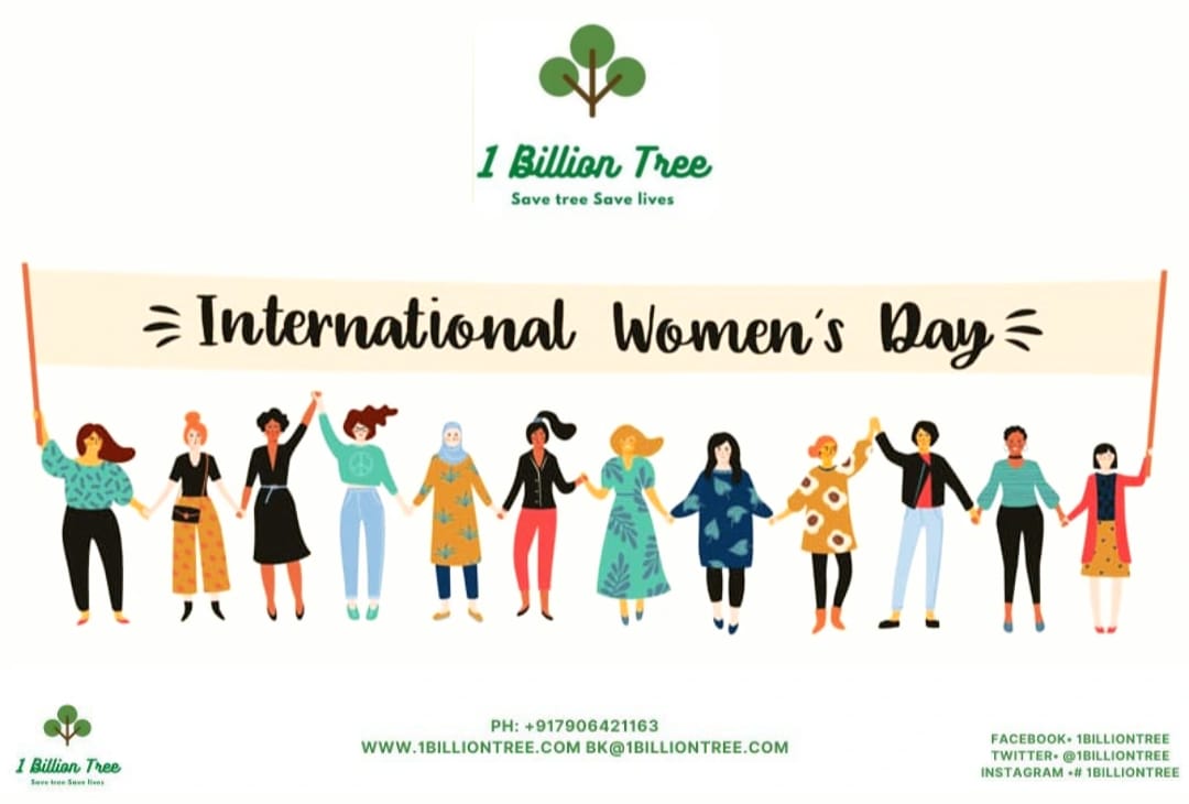 1billiontree's tweet photo. The movement which started on 8 March1908 in NewYork with only 15000 women and still on,To all the Women A very Happy International Women's Day! let us celebrate the strong independent and wonderful ladies in our life #internationalwomensday #womenempowerement #womenchangemakers https://t.co/va4lrdOAyb
