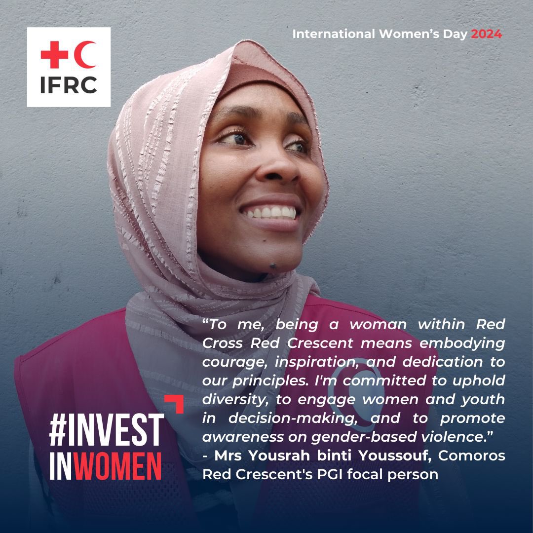 MariaMercedes_M's tweet photo. As the world is grappling with multiple crises, achieving #genderequality is more vital than ever. Every day, #RedCross #RedCrescent teams are devoted to building a world that is both inclusive and diverse, where gender parity thrives. #IWD2024 https://t.co/QZTMb1ndkP