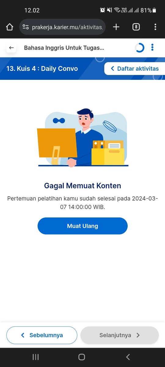 retnossi's tweet photo. @Dokyeombright punyaku stuck disitu dari kemarin. kesel bgt ga bisa lanjut padahal sekali webinar lagi. https://t.co/2JgCEIBKz7