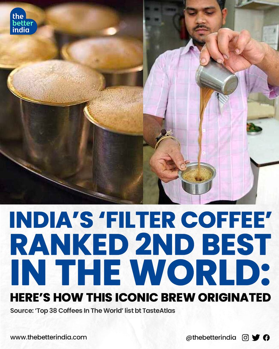 Filter coffee has just secured 2nd place among 'Top 38 Best Coffees in the World', in a ranking list released by TasteAtlas.

#FilterKaapi #FilterCoffee #Breakfast #BestCoffee #TasteAtlas #CubanEspresso