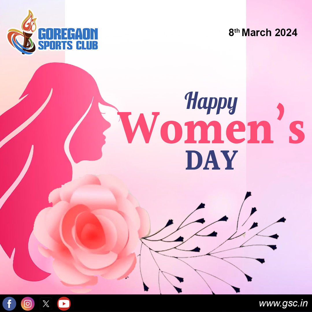 Women are The Architects of Society's Future. 
We are proud to say that we are one of the top Sports Club with maximum participation of Women members in every kind of sports and cultural activity!

We wish all women across the globe, Happy Women's Day!
.
.
.
#WomensDay #GSC