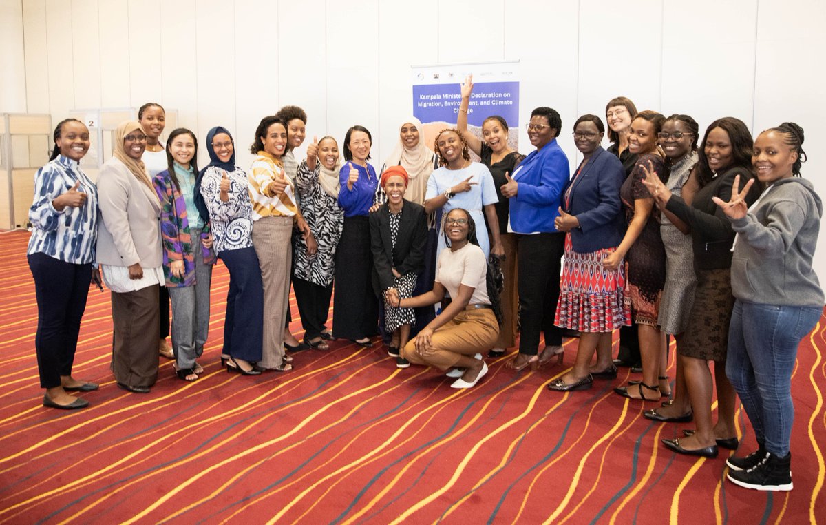 IOM_EHSA's tweet photo. This #InternationalWomensDay, let's highlight the importance of #ClimateAction, especially for vulnerable groups like women.♀️

Shoutout to the amazing women in the #KDMECC Expert Working Group who are supporting efforts to address #ClimateMigration in the East &amp; Horn of Africa. https://t.co/0jBhK4g5Tv