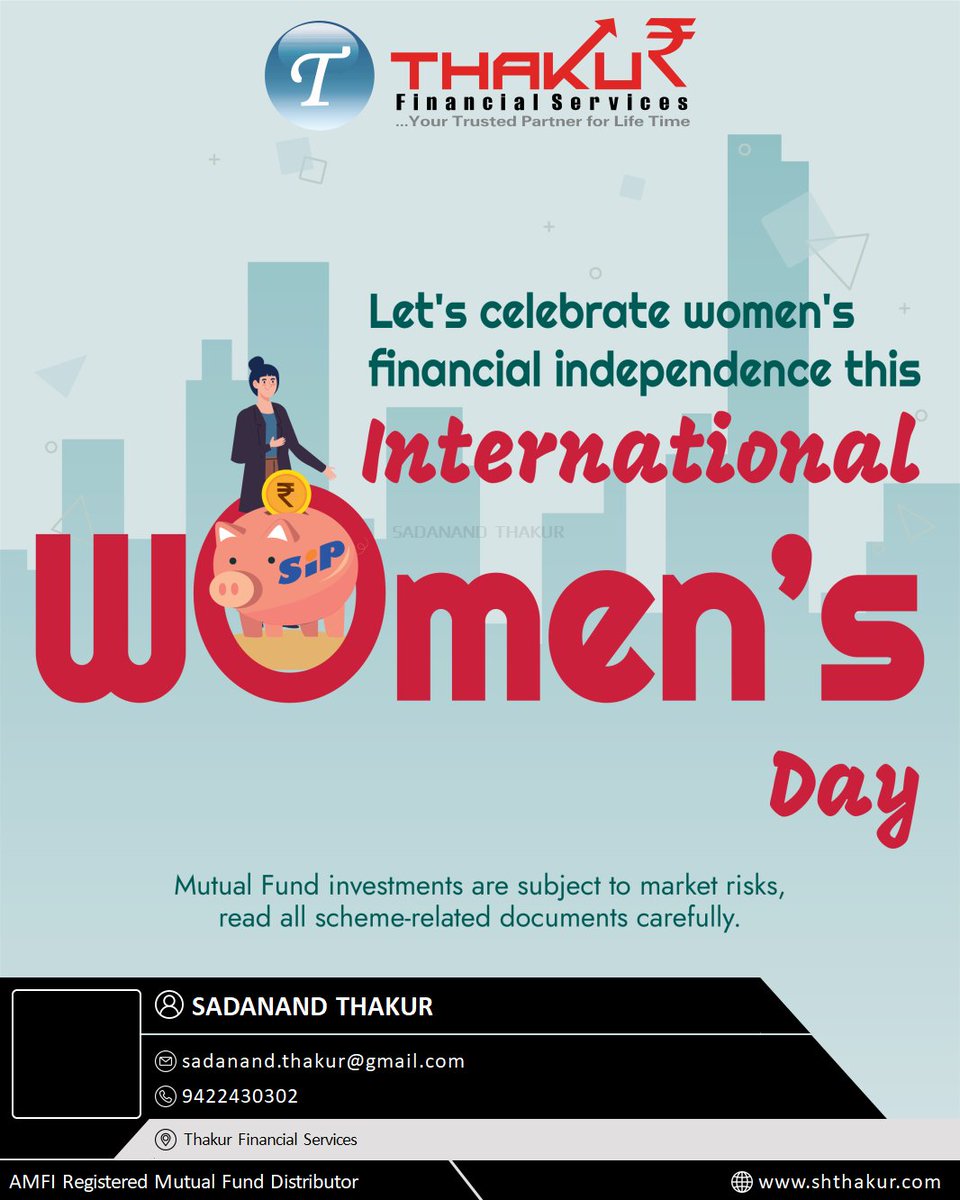 Happy Women's Day to all the women who are fearlessly pursuing their financial goals and building a brighter future. #WomensDay #FinancialGoals #FearlessWomen For More details click u4873.app.goo.gl/iWCVEEt76ZGXqj….