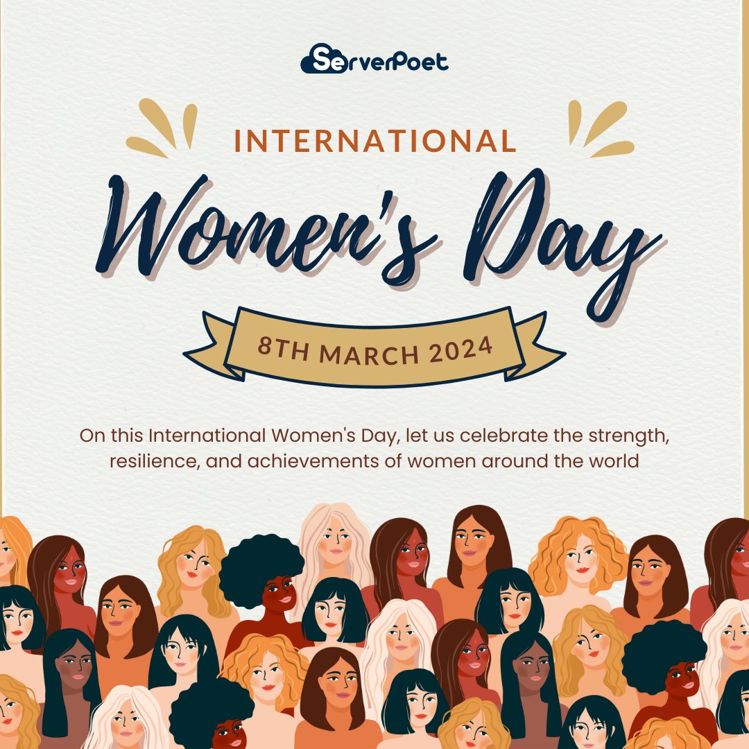 ServerPoet's tweet image. At ServerPoet, we celebrate the remarkable achievements of women today and every day. Here&apos;s to the innovators, the leaders, and the visionaries driving change in tech and beyond. Happy International Women&apos;s Day! 📷

#internationalwomensday #Empowerment #Innovation