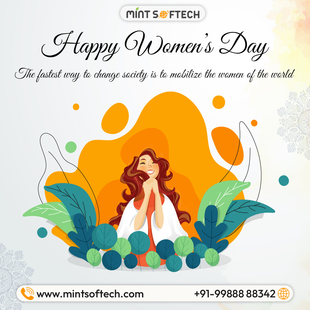 MintSoftech's tweet photo. 🎉 Happy Women's Day from Mintsoftech! 🌟 Today, we celebrate the brilliance, innovation, and leadership of women in the tech industry and beyond. 

#WomensDay #WomenInTech #EmpowerHer #Mintsoftech 🌐👩‍💻✨ https://t.co/Tid76xM3Wz