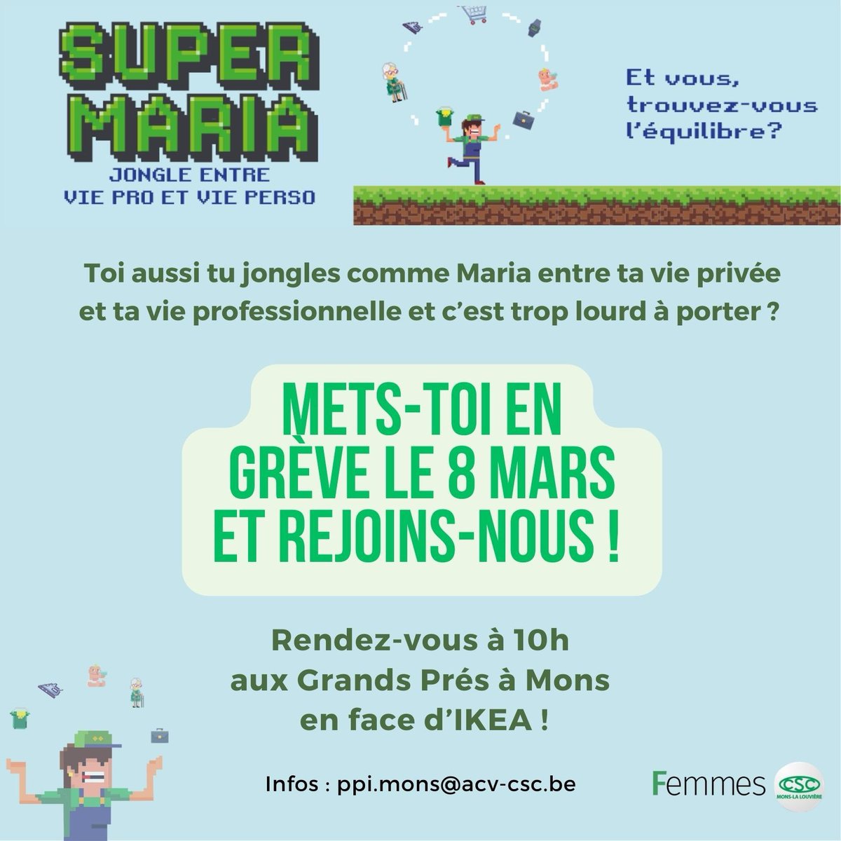 CSCMsll's tweet photo. #08mars #femmescsc #journeeinternationaledesdroitsdesfemmes https://t.co/8VbIHPleYX