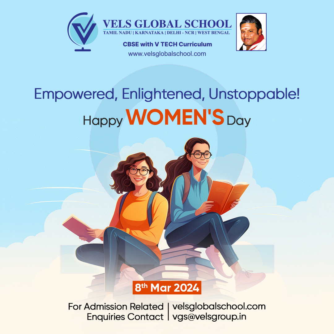 GlobalVels's tweet photo. This Women's Day, Vels Global School is proud to honor the journey of empowerment and resilience of every women around the world. Our commitment to providing a holistic education extends beyond academics; it's about nurturing the potential of every girl to become a confident https://t.co/e63OtNOz4N