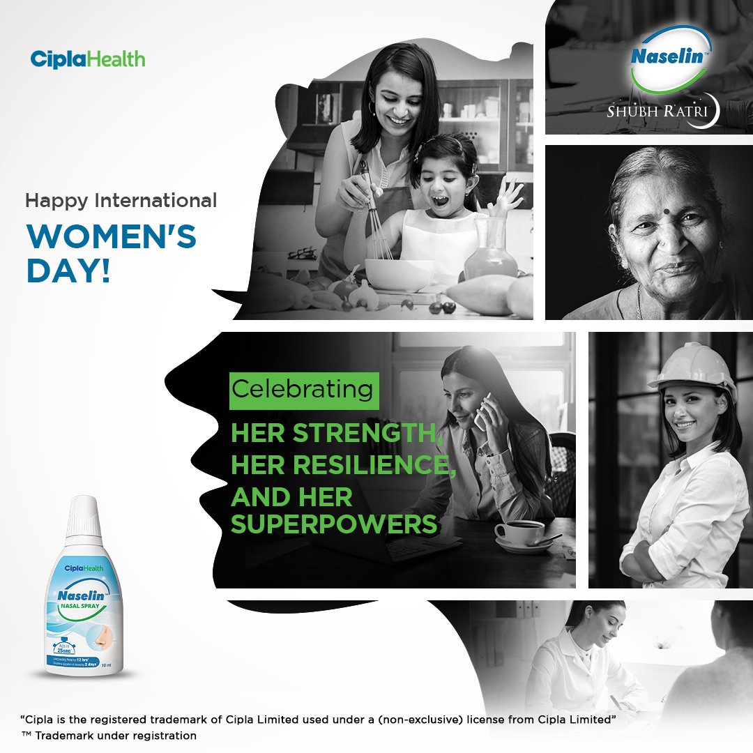 Naselin celebrates the strength, resilience, and extraordinary superpowers that make every woman truly remarkable. Happy International Women’s Day! #WomensDay #CiplaHealth #Naselin #BlockedNose #Sleep #ShubhRatri