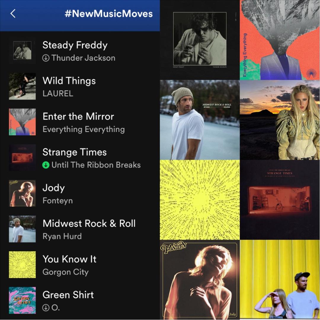 Here are some brilliant new songs lovingly curated for you by a human. Have a listen to the #newmusicmoves playlist. Spotify playlist: bit.ly/NMMforSpotify Featuring @thunderjackson @UTRB @ClassicLaurel @RyanHurd @GorgonCity @E_E_ #fonteyn #otheband @verotruesocial