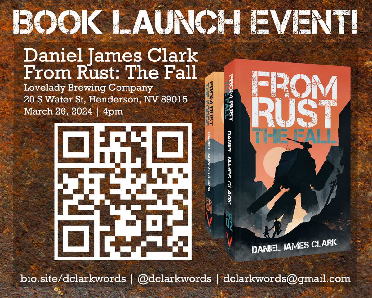 Daniel J Clark (@dclarkwords) on Twitter photo Join me as I celebrate the launch of BOOK TWO in the From Rust trilogy! I'm honored to be having the event at <a href="/loveladybrewing/">Lovelady Brewing</a> on March 26 at 4PM! Come get a book and let me scribble in it for you! Then have a beverage and hang out! <a href="/vulpine_press/">Vulpine Press</a> Join me as I celebrate the launch of BOOK TWO in the From Rust trilogy! I'm honored to be having the event at <a href="/loveladybrewing/">Lovelady Brewing</a> on March 26 at 4PM! Come get a book and let me scribble in it for you! Then have a beverage and hang out! <a href="/vulpine_press/">Vulpine Press</a>