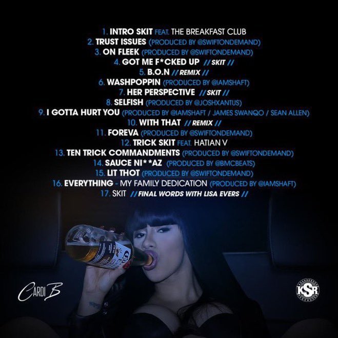 cardi b gangsta music