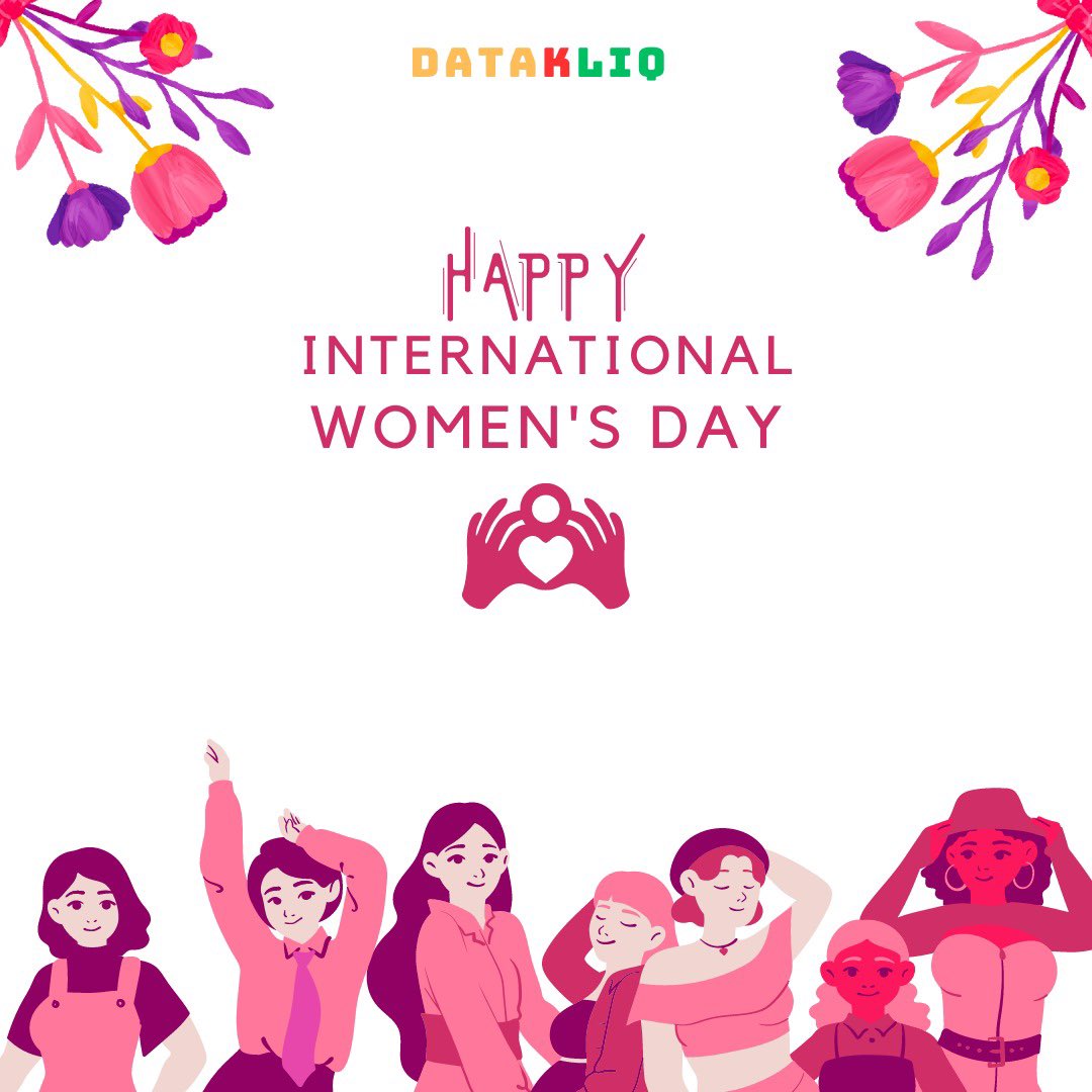 DataKliq's tweet photo. We celebrate the strength, resilience, and achievements of women everywhere. Happy International Women's Day! 🫶🏾👸🏾🌟 

#IWD2024 #InspireInclusion https://t.co/r497jAlKng