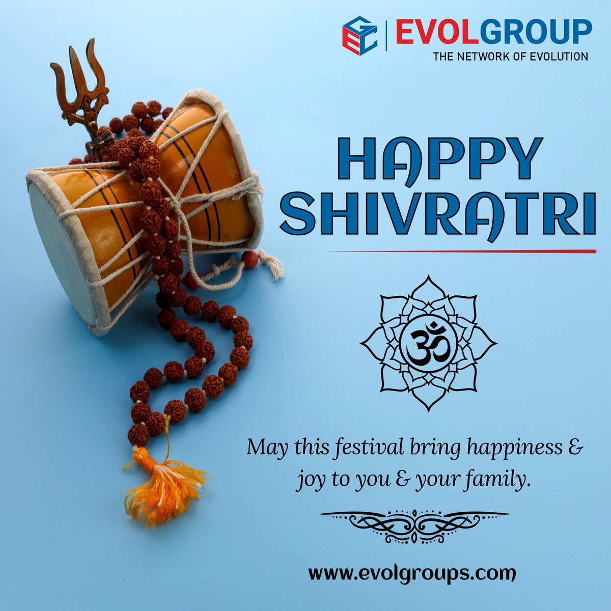On this auspicious occasion of Mahashivaratri, may Lord Shiva bestow his blessings upon you and your family. Happy Mahashivaratri in 2024! 🚩
.
.
#mahashivratri2024 #evolgroup #HarHarMahadev #ShivShakti #ShivratriCelebrations #OmNamahShivaya #DivineEnergy #EternalShiva 🎺🚩🔱