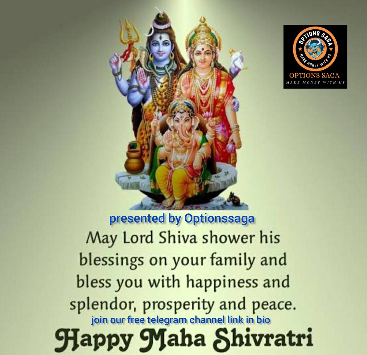 OptionsSaga's tweet photo. 💥💥 Happy Maha Shivaratri To All Traders 💥💥.

#optionssaga #banknifty #finnifty #nifty50 #options #Indexoptions #bankniftylevels #finniftylevels #niftylevels #index #optionssaga, #sharetrading, #equitytrading, #nse, #bse, #stockstowatch, #stockmarket
#StocksOnRadar, https://t.co/krmT4k45Nk