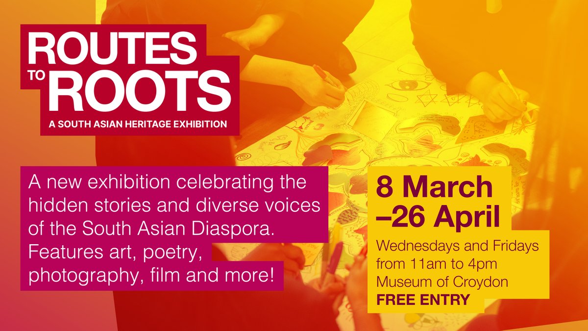 🥳🎉LAUNCH DAY!!🎉🥳 Guests and have been invited to celebrate the Routes to Roots - A South Asian Heritage Project Exhibition!! 📆8 March – 26 April 🆓Free entry!! 📍Museum of Croydon #Private #launch #invited #countdown #invited #community #arts