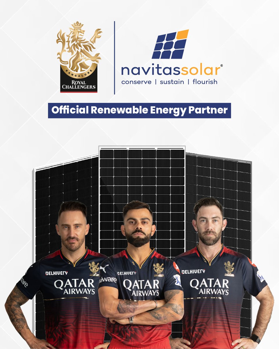 EQMagPro's tweet image. Navitas Solar partners with Royal Challengers Bangalore (RCB) as its official renewable energy partner for T20 season 2024 – EQ

lnkd.in/dQeyArTS

@navitas_solar

#EQ #NavitasSolar #partners #RCB #renewableenergypartner