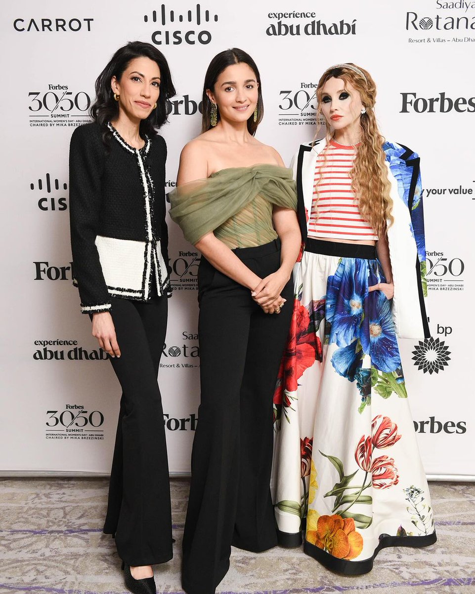 Alia Bhatt yesterday at #Forbes3050 Abu Dhabi 📸