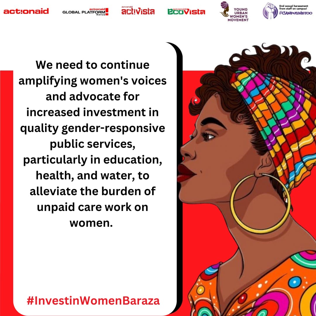 Women and community voices are essential in shaping economic policies that prioritize well-being and equality #InvestInWomenBaraza