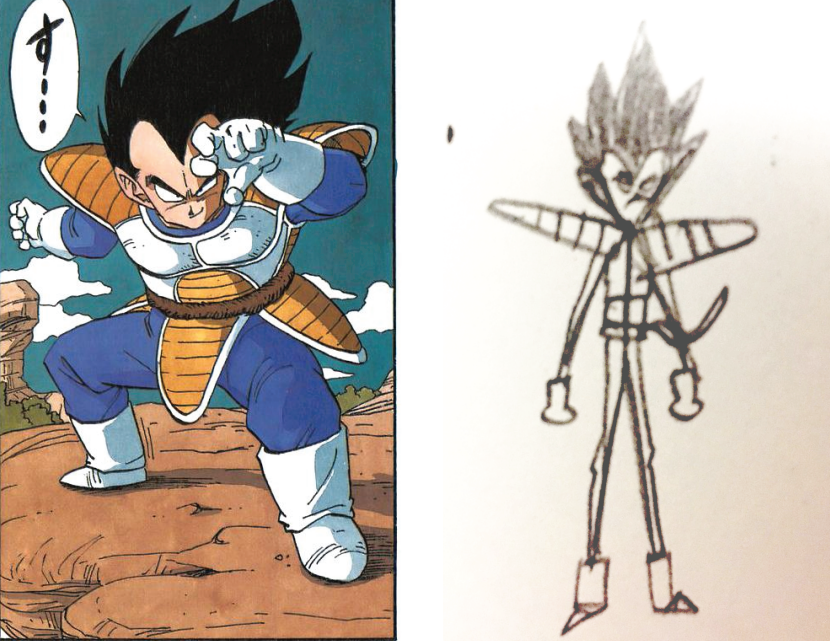 burnzarbon's tweet photo. Fanart รูปแรกในชีวิตผมคือ เบจิต้าก้าง (รูปจริงหายไปตอนน้ำท่วม อันนี้คงวาดใหม่ แต่ผมจำแพทเทิ่นการวาดทุกเส้นได้ไม่มีวันลืมเพราะวาดได้ก็วาดมันอยู่นั่น) ทุกช่วงชีวิตในดีเทลเล็กๆรอบตัวผมนั้นเต็มไปด้วยผลงานของเขาที่ช่วยประคองกำลังใจ เป็นแรงบันดาลใจให้ผมยังวาดรูปอยู่ RIP #AkiraToriyama https://t.co/C9fxZcXfvb