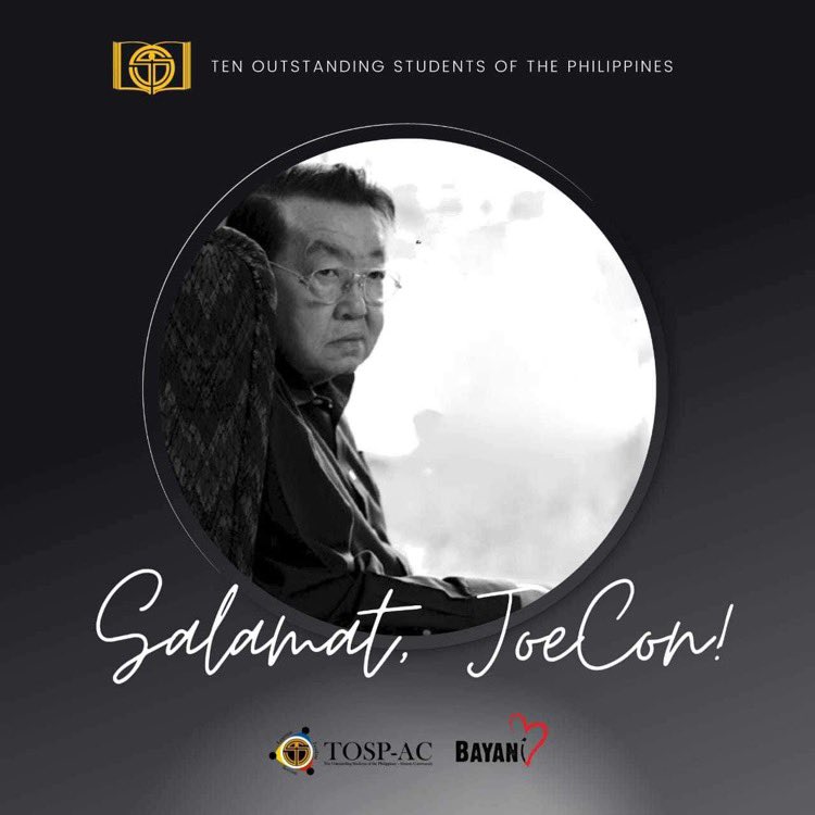 MasoSolayman's tweet photo. The Ten Outstanding Students of the Philippines (TOSP) Awards Program and The Outstanding Students of the Philippines- Alumni Community (TOSP-AC) mourn the passing of our Founding Father, Mr. Jose S. Concepcion Jr. https://t.co/O43wGmTjId
