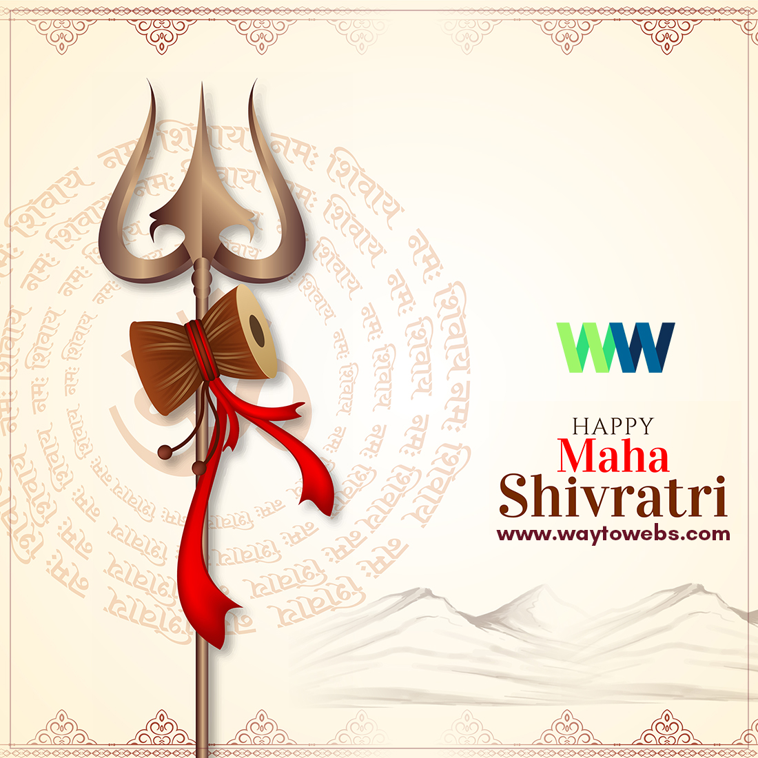 🕉️ Happy Maha Shivaratri! 🕉️ Let the divine blessings of Lord Shiva illuminate your life on this auspicious occasion of Maha Shivaratri! #mahashivaratri #shiva #webdesign #webdevelopment #digitalmarketing #graphicdesign #waytowebs waytowebs.com posts.gle/gTeMms